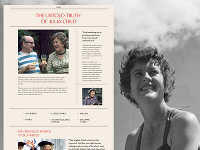 Julia Child Biography concept