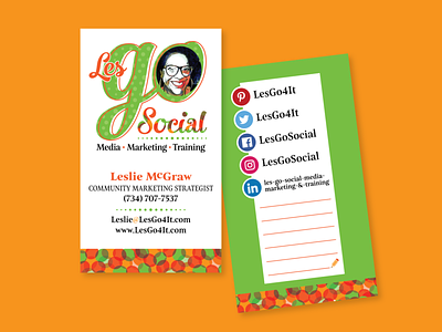 Les Go Social - Logo, Branding, Business Cards business card design business cards design energy icon logo marketing social media strategist