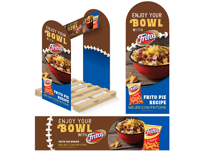 Meijer / Fritos Super Bowl Pallet Spanner graphicdesign point of purchase point of sale super bowl