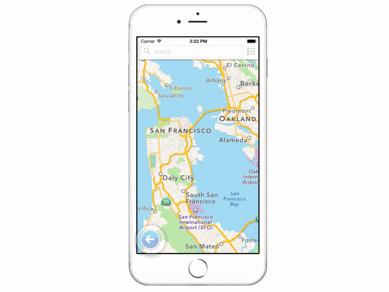 Map framer interaction ios iphone product design ui ux