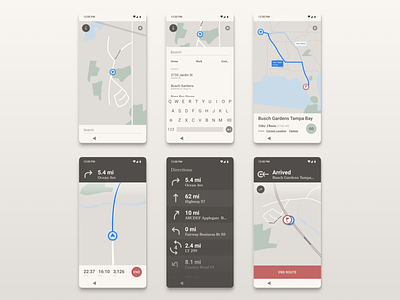 Techless Maps 🗺️ android app design figma interaction design maps minimalism prototyping techless ui user flow ux