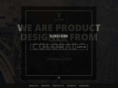 La Veta Subscribe design ui ux web website