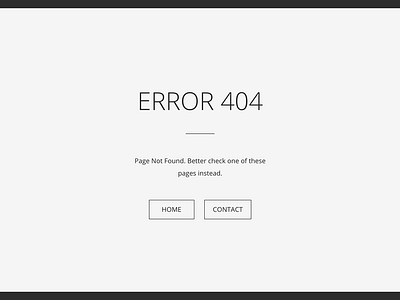 404 page concept - Minimalistic.