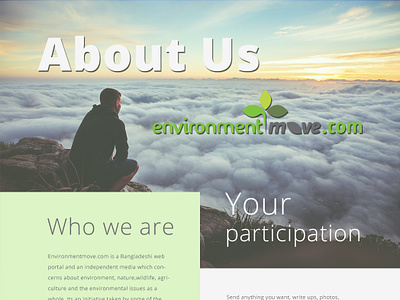 Environment Move design ui ux web web template website
