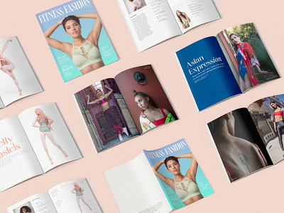 Fitness Fashion Magazine Design editorial design fashion fitness magazine minimalist print print design