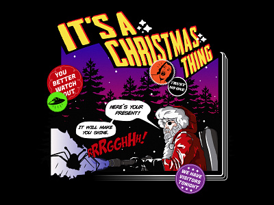 It´s a Christmas Thing 80s kid 80s movies 90s kid christmas 2022 christmas chronicles design escape from new york horror movies illustration illustration art illustrator ilustracion kurt russell lud0 lud089 navidad sci fi snake plissken the thing the thing from another world