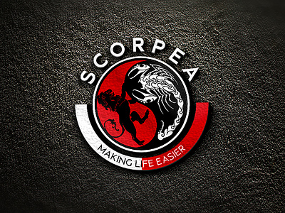 Scorpion and Lion Round Logo