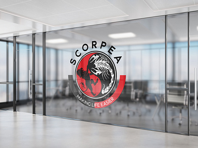 Scorpion and Lion Round Logo