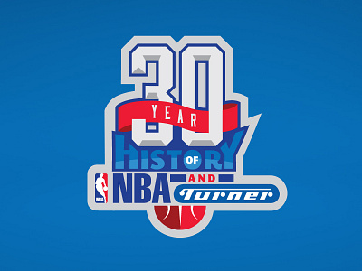 30 Year Partnership of Turner Broadcasting and the NBA basketball logo nba sports turner