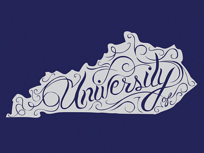 UK Viewbook - Cover Art custom handlettering kentucky uk