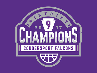 District 9 Champions championship logo coudersport coudersport falcons coudy district 9 pa pennsylvania sports logo