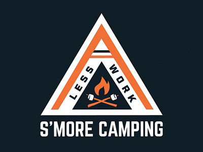 Less Work, S'more Camping! Shirt. camp campfire camping forest hiking outdoors shirt smores tent trails woods woot