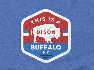 This is a Bison - Buffalo NY american bison badge bison buffalo buffalo ny new york sports tshirt upstate upstate ny western new york wny