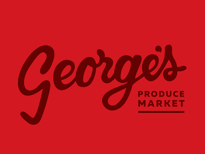 George's Produce Market buffalo custom script custom type farmers market food george hand lettering market produce script typography