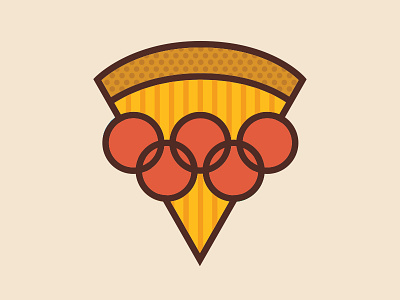 Pepperoni Pizza Rings badge design cheese foodie logo design olympics patterns pepperoni pizza sports thick lines winter olympics