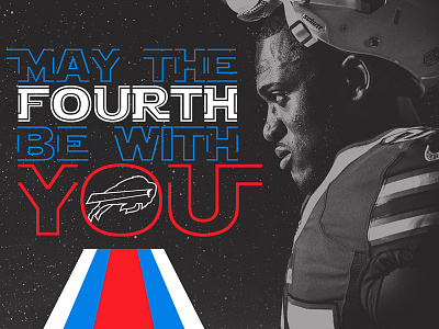 May The Fourth Be With You buffalo buffalo bills may 4th nfl retro space sports design star wars star wars day