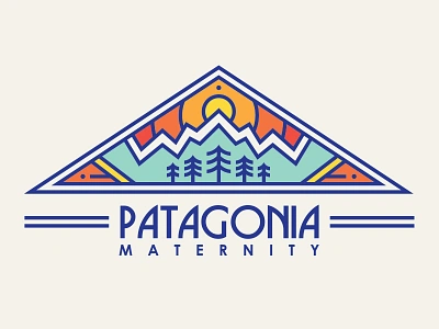 Patagonia Maternity apparel baby badge branding logo maternity mountains outdoors patagonia patch retro sticker