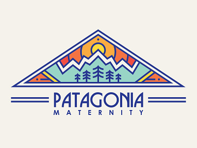 Patagonia Maternity apparel baby badge branding logo maternity mountains outdoors patagonia patch retro sticker