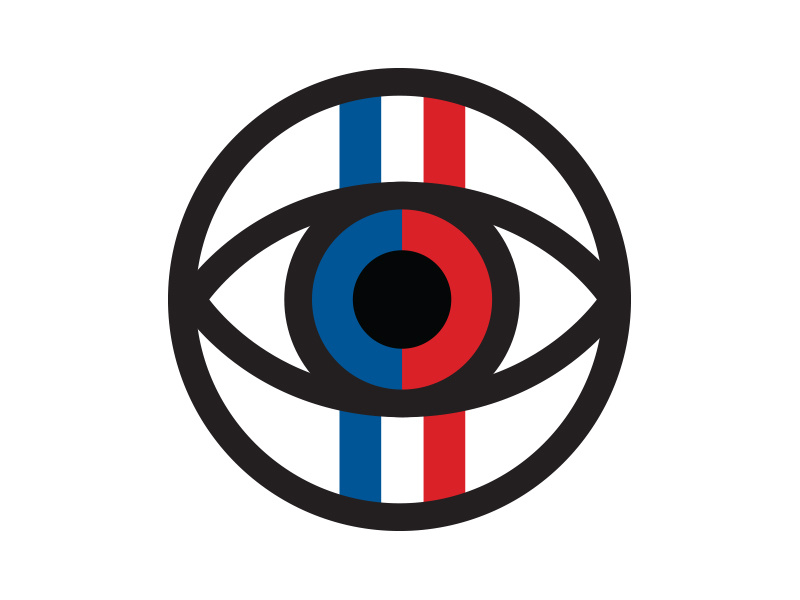 Racer Eye simple icon eye racing race car stripes retro thick lines racer