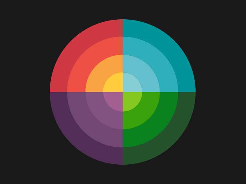 Color Wheel target prism sunset spectrum logo bright colors circle color wheel layers illustration retro thick lines