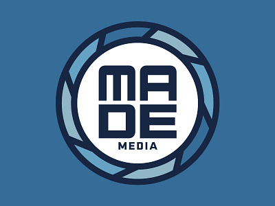 MADE Custom Media blue buffalo custom logo flat design logo logo design made photography branding photography logo simple design simple logo thick lines video logo