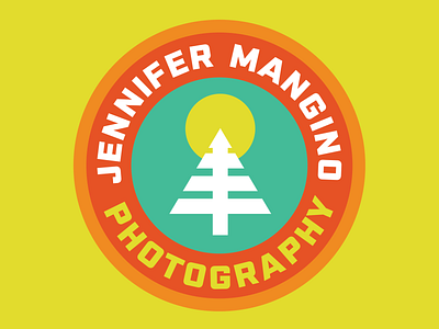 Jennifer Mangino Photography adventure animals badge hiking logo logo design nature outdoors patch photographer photography logo retro thick lines trail running tree