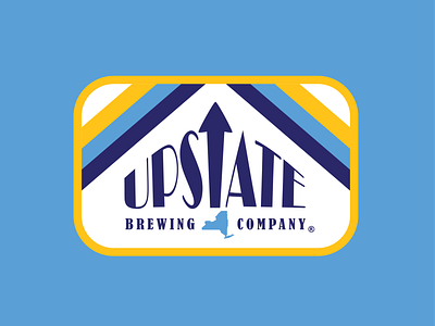Upstate Brewing Company apparel design badge beer brewery brewery apparel brewery shirt craft beer elmira logo retro thick lines tshirt upstate upstate ny