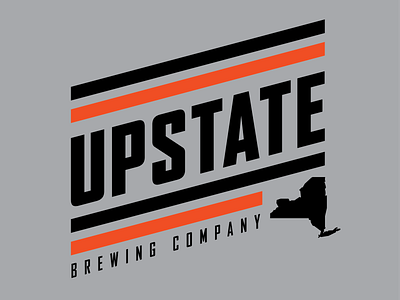Upstate Brewing Company Apparel Design apparel design badge beer brewery brewing elmira logo retro thick lines tshirt upstate upstate ny