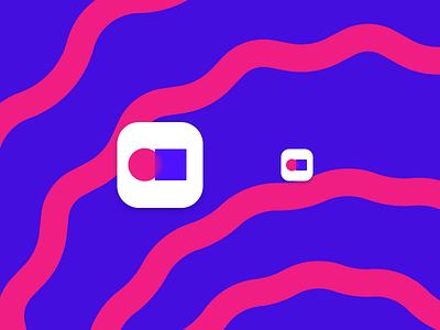 App Icon for #DailyUI#5 app blue colourful dailyui design flat fun icon pink ui web