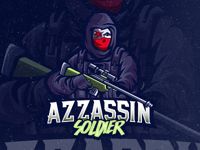 Azzassin Mascots Logo esportlogo esports esports mascot esportslogo gamerlogo gamers illustration mascot character mascot design mascotlogo playstationlogo ps5logo pslogo sniperart sniperlogo soldiermascots soldierseportlogo streamerlogo