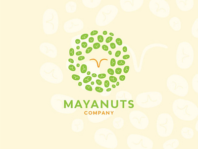 " nuts is very good for stomach" MAYANUTS adobe illustration eating foodlogo foods logo branding logo design logo food nuts