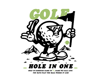 golf cartoon graphics illustration