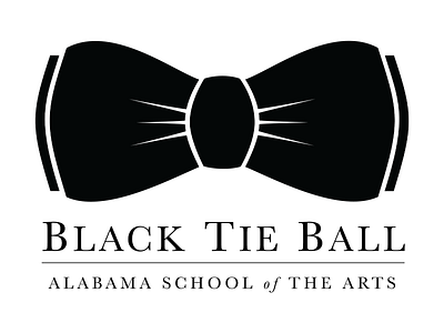 Black Tie Ball Logo - Alabama School of the Arts branding logo vector