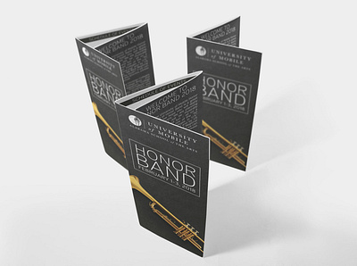 University of Mobile Honor Band Brochures - 2018 brochure graphic design