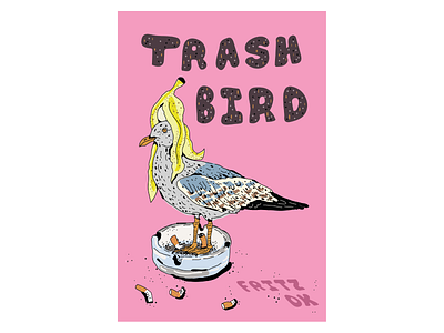 Trash Bird Book Cover Illustration