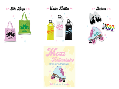 Moxi Branding Packet branding branding and identity branding concept illustration moxi moxi skates productdesign rollerkates