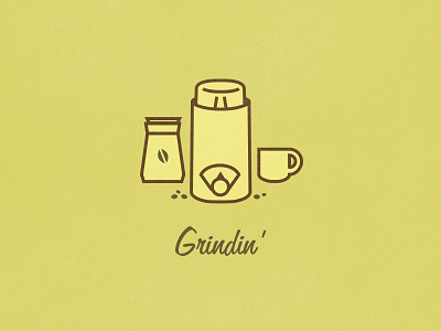 Grindin' coffee grind grinding grinding coffee illustration society 6
