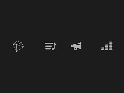 Spotify Redesign Icons discover equalizer iconography icons music music note queue social spotify