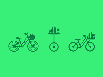 Bicycles (Type of Bikes) beer bicycle bicycles delivery drinks icons liquor recreation transportation wine