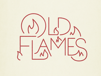 Old Flames custom custom typeface fire flames line on fire type typography