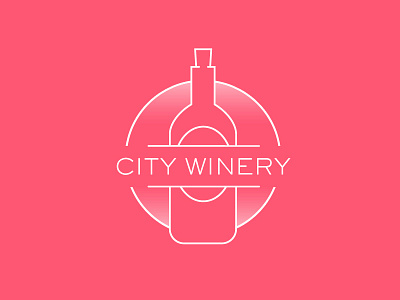 City Winery alcohol line art lines logo wine