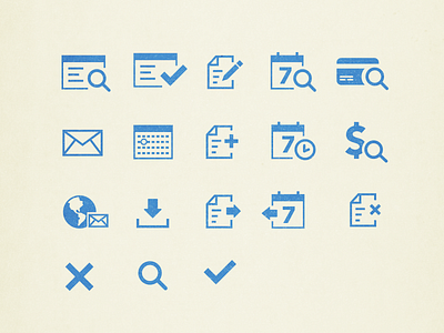 Icon Set calendar cancel delete edit forward icon icons inbox remix save search set