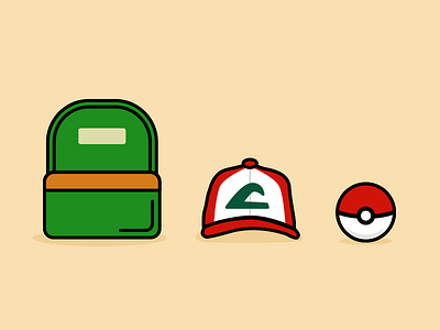 Pokemon Essentials backpack equipment essentials hat kit pokeball pokemon pokemon go stuff survival