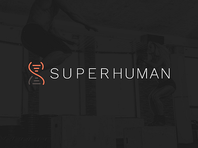 Superhuman Apparel apparel barbells clothing crossfit dna exercise fitness health health and wellness kettlebells logo logo design