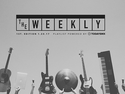 The Weekly branding graphic music playlist spotify unsplash week weekly