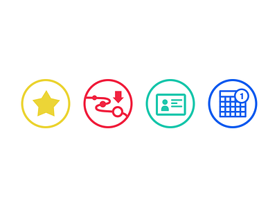 Email Service Icon Set calendar date icon icon set icons id identification process profile progress star