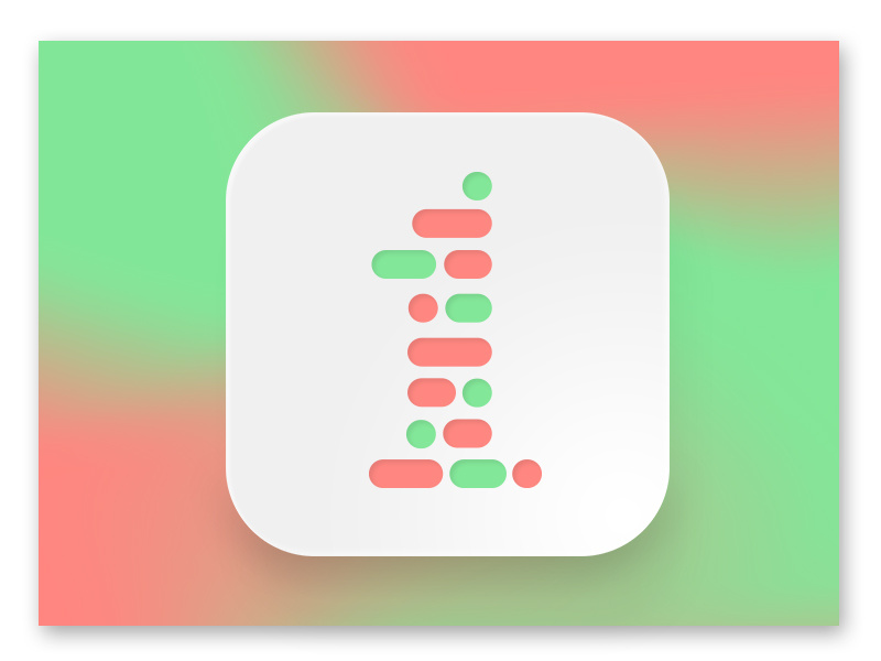 iOS App Icon / Typehue 1 Rebound morse code code binary typography number 1 1 typehue rebound