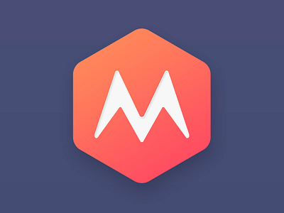 Modologo gradient icon logo logo reject m web