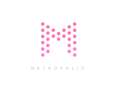 Metropolis Logo chic dots edm elegant fancy gradient icon logo logo reject m web