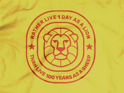 1 Day As a Lion Detail branding design leo leo season logo t shirt t shirt t shirt art t shirt art